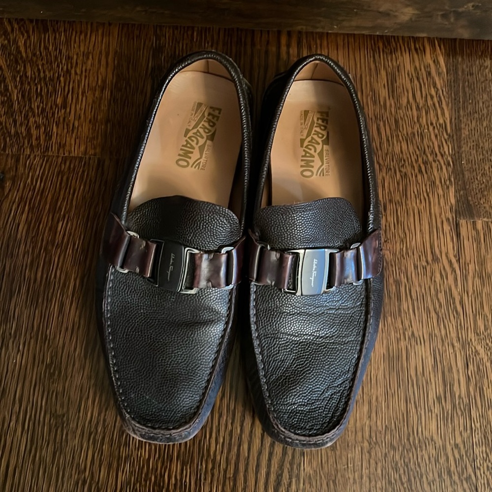 Salvatore Ferragamo brown loafers. Size 8.5